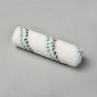Filo di fibra chimica poliestere da 4 pollici Fibra di fibra 12mm Lunghezza Verde e Nero Doppia Stripes Paint Roller Cover