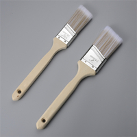 1-1 / 2 pollice Blend Colore PBT Pet Wire Wooden Wooden Wooden Wooden Handle Misura lunga con smusso in acciaio inox Pennello per pesca in acciaio inox
