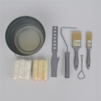 Set di rullo di vernice professionale 4 "Mini rulli con pennello da 2 " con vaso di miscelazione della vernice